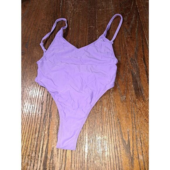 New Small Fabletic Wild Wisteria Purple NOA Sexy One Piece Swimsuit Bathing Suit - Picture 8 of 11